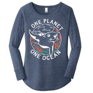 One Planet One Ocean Seal Women's Perfect Tri Tunic Long Sleeve Shirt