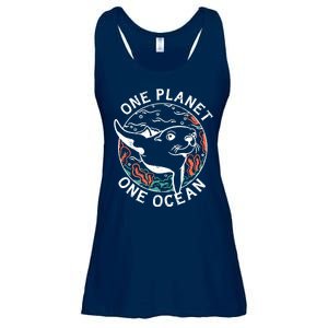 One Planet One Ocean Seal Ladies Essential Flowy Tank