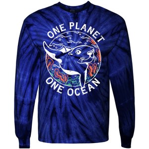 One Planet One Ocean Seal Tie-Dye Long Sleeve Shirt