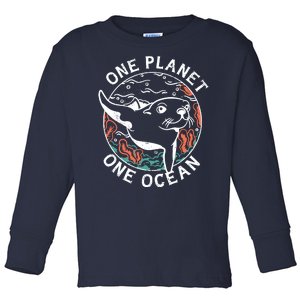 One Planet One Ocean Seal Toddler Long Sleeve Shirt