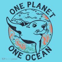 One Planet One Ocean Seal Button