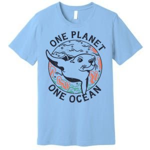 One Planet One Ocean Seal Premium T-Shirt