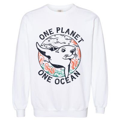 One Planet One Ocean Seal Garment-Dyed Sweatshirt