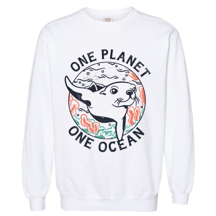 One Planet One Ocean Seal Garment-Dyed Sweatshirt