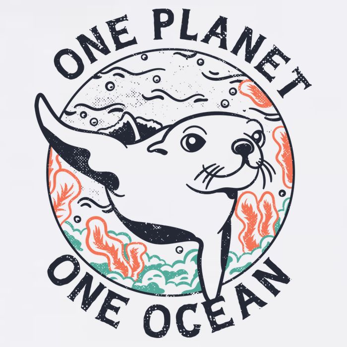 One Planet One Ocean Seal Garment-Dyed Sweatshirt