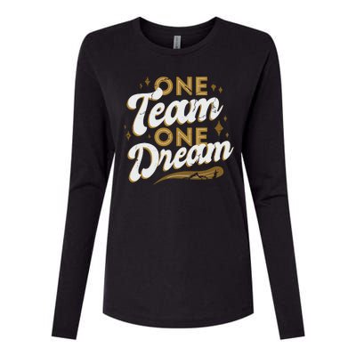 One Team One Dream Womens Cotton Relaxed Long Sleeve T-Shirt