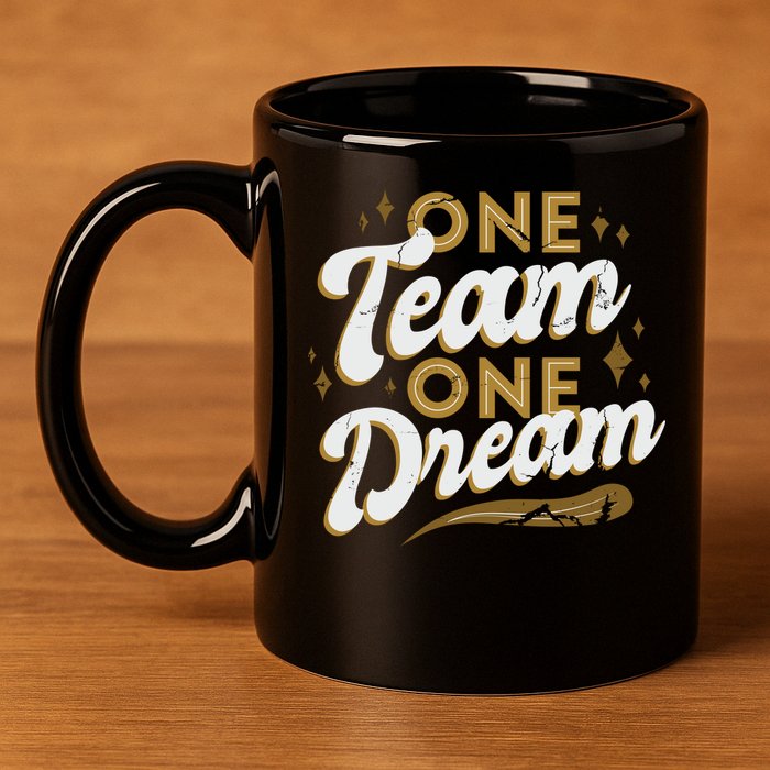 One Team One Dream 11oz C Handle Ceramic Mug