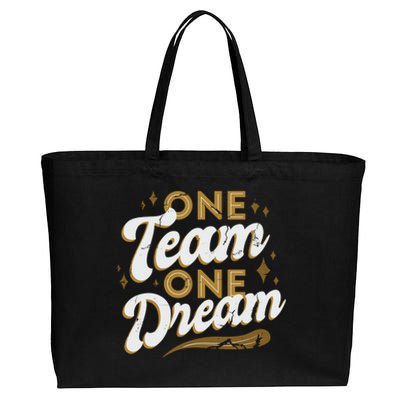 One Team One Dream Cotton Canvas Jumbo Tote