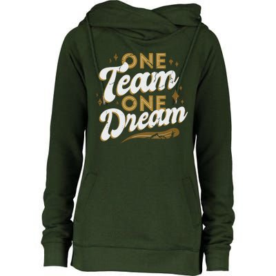 One Team One Dream Womens Funnel Neck Pullover Hood