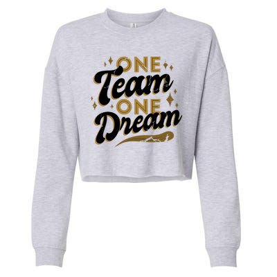 One Team One Dream Cropped Pullover Crew