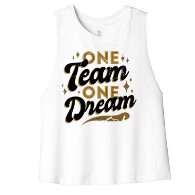 One Team One Dream Women's Racerback Cropped Tank