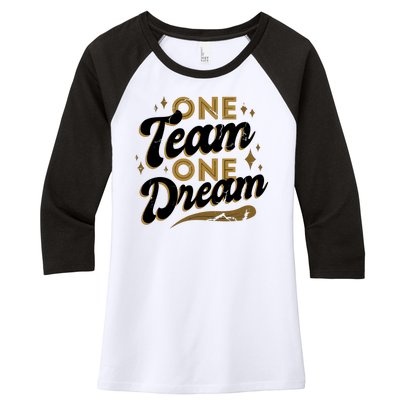 One Team One Dream Women's Tri-Blend 3/4-Sleeve Raglan Shirt