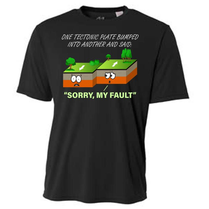 One Tectonic Plate Sorry My Fault Cooling Performance Crew T-Shirt