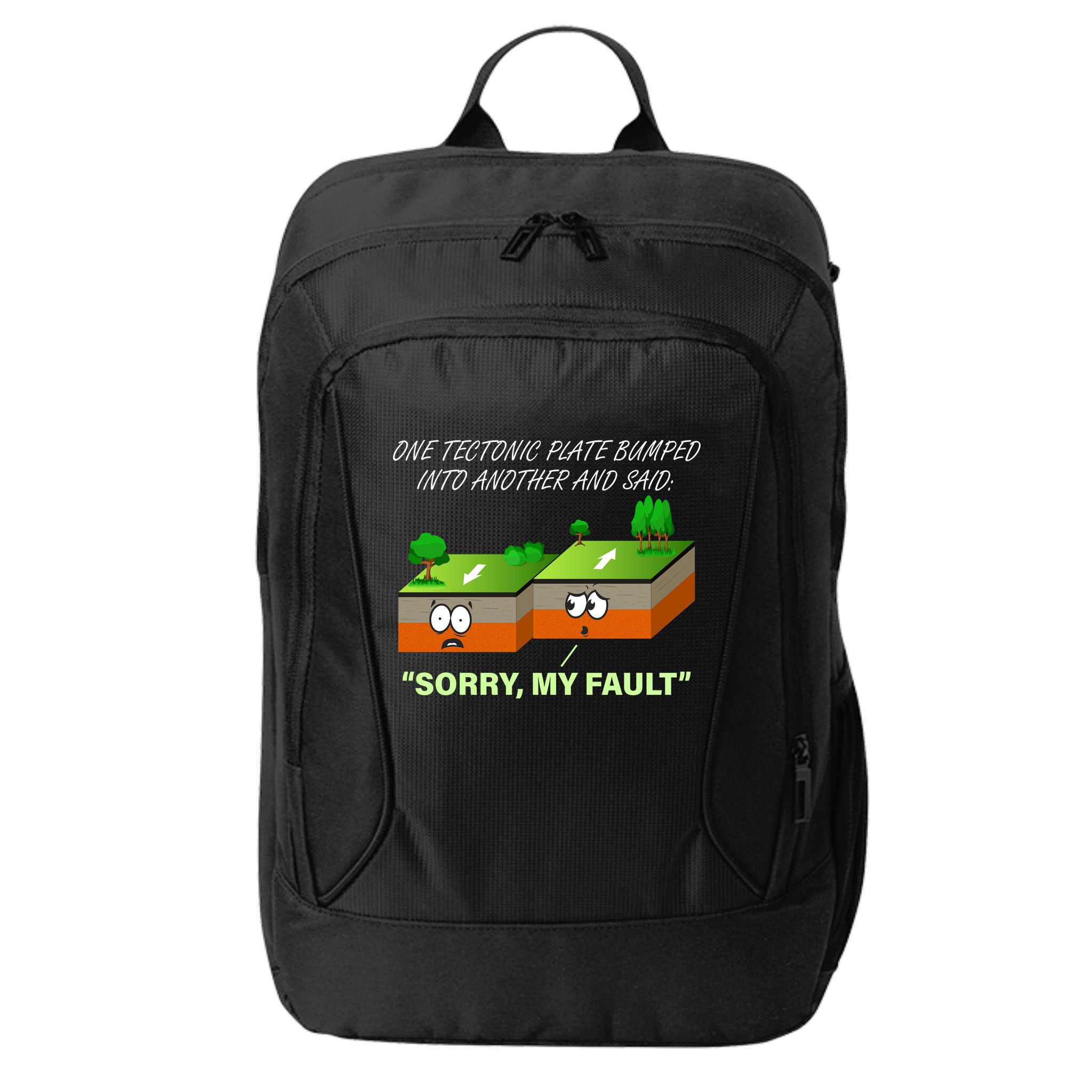 One Tectonic Plate Sorry My Fault City Backpack