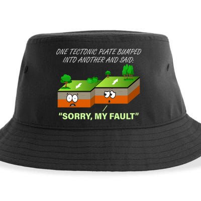 One Tectonic Plate Sorry My Fault Sustainable Bucket Hat