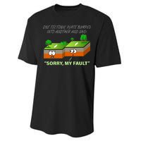 One Tectonic Plate Sorry My Fault Performance Sprint T-Shirt