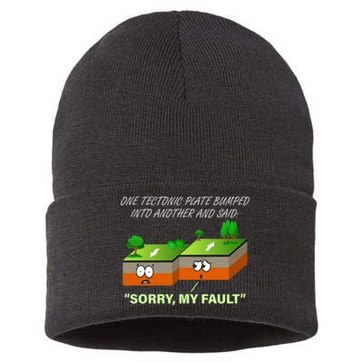 One Tectonic Plate Sorry My Fault Sustainable Knit Beanie