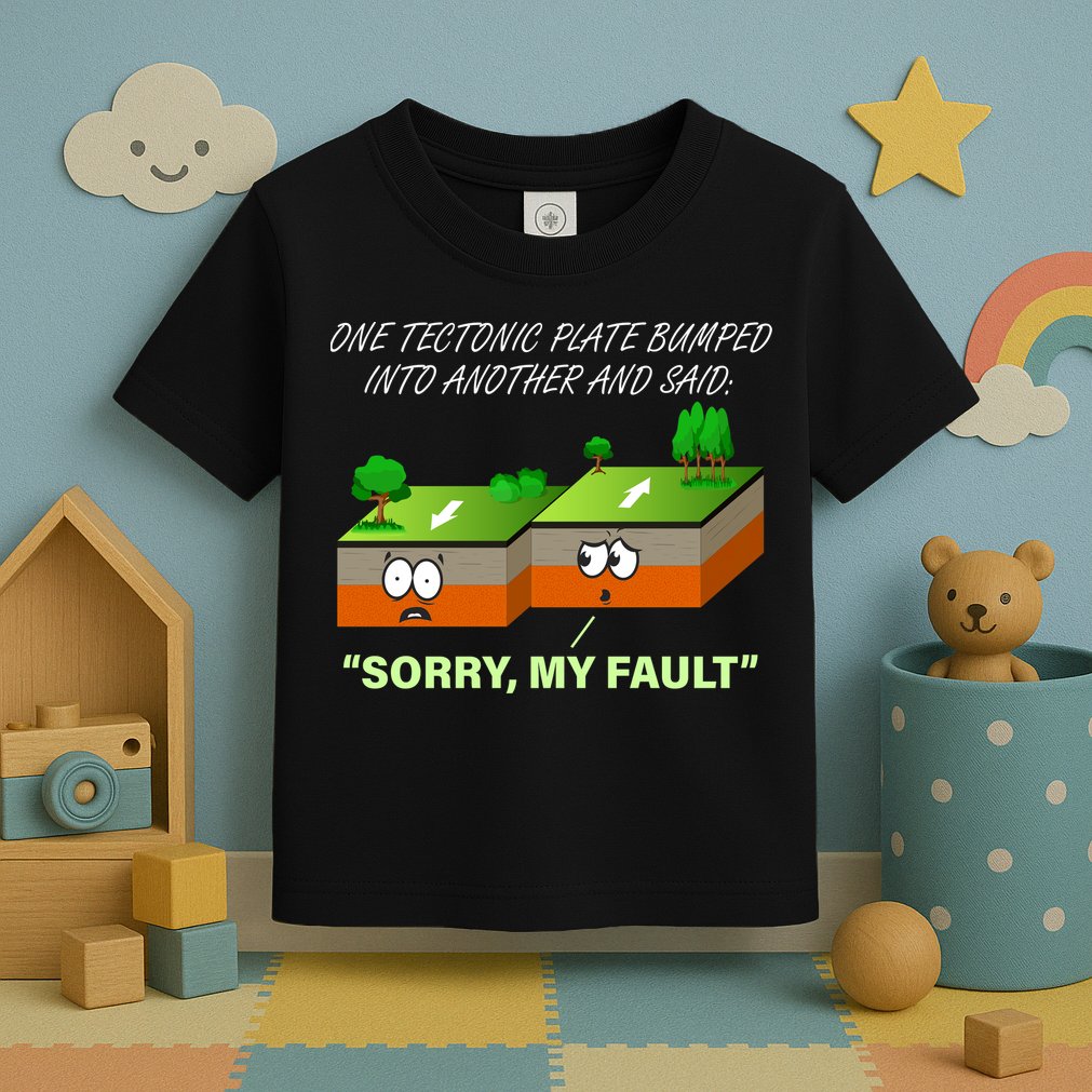One Tectonic Plate Sorry My Fault Toddler T-Shirt