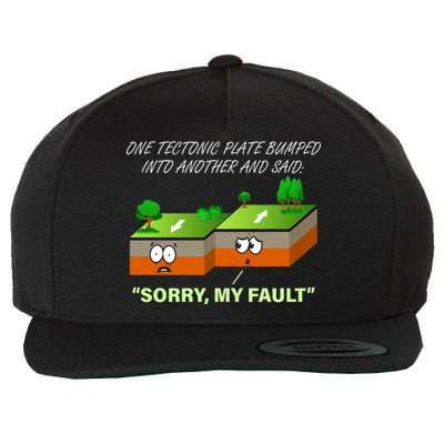 One Tectonic Plate Sorry My Fault Wool Snapback Cap