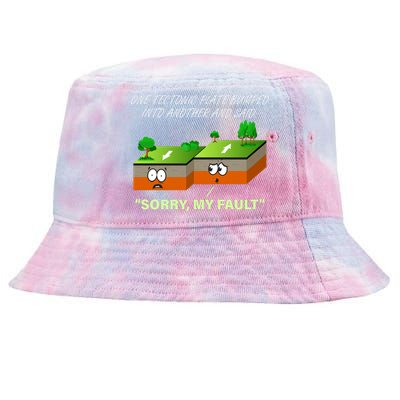 One Tectonic Plate Sorry My Fault Tie-Dyed Bucket Hat