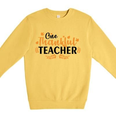 One Thankful Teacher Premium Crewneck Sweatshirt