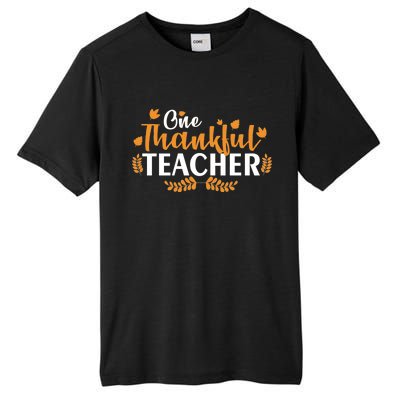 One Thankful Teacher Tall Fusion ChromaSoft Performance T-Shirt