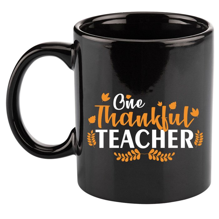 One Thankful Teacher 11oz C Handle Ceramic Mug