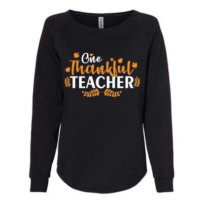 One Thankful Teacher Womens California Wash Sweatshirt