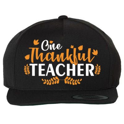 One Thankful Teacher Wool Snapback Cap