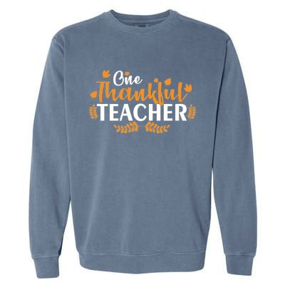 One Thankful Teacher Garment-Dyed Sweatshirt