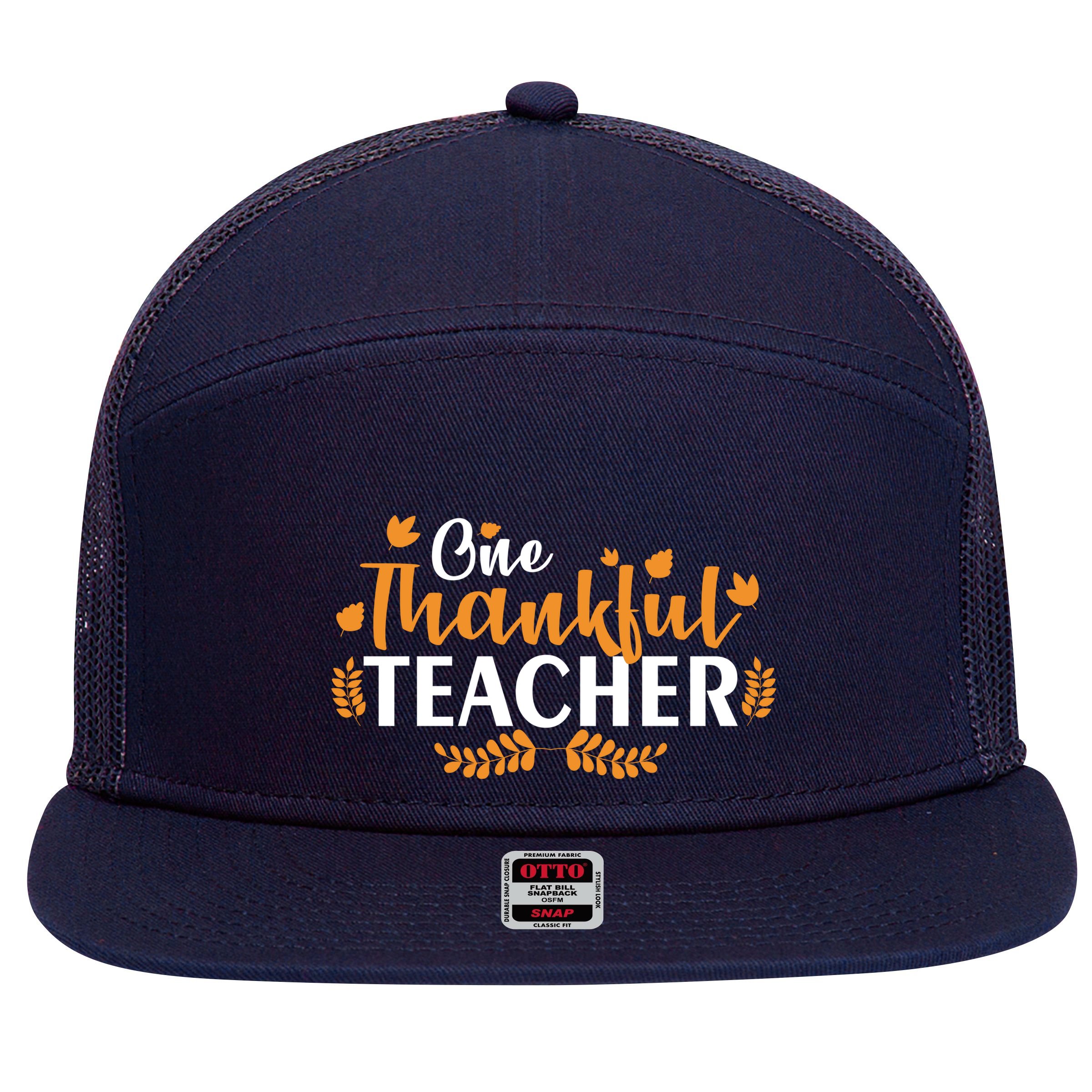 One Thankful Teacher 7 Panel Mesh Trucker Snapback Hat
