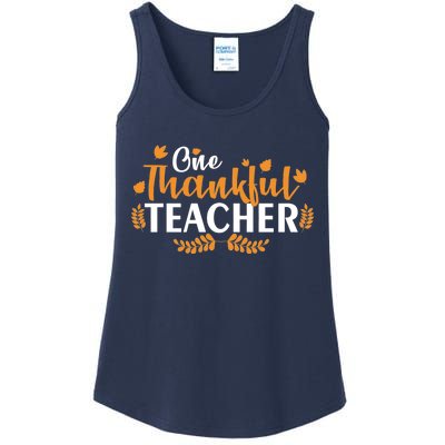 One Thankful Teacher Ladies Essential Tank