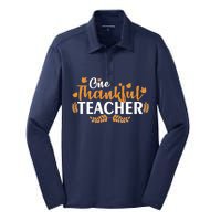 One Thankful Teacher Silk Touch Performance Long Sleeve Polo