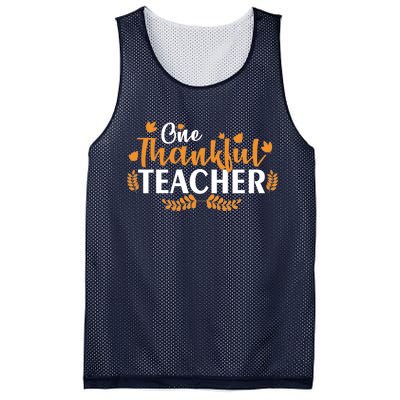 One Thankful Teacher Mesh Reversible Basketball Jersey Tank