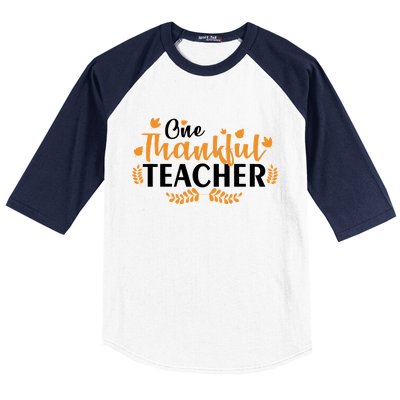 One Thankful Teacher Baseball Sleeve Shirt