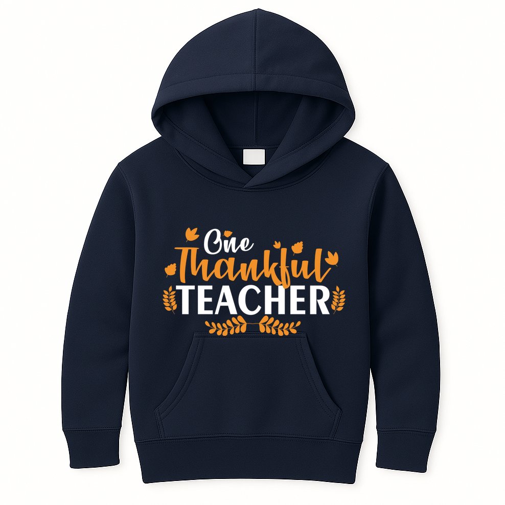 One Thankful Teacher Kids Hoodie
