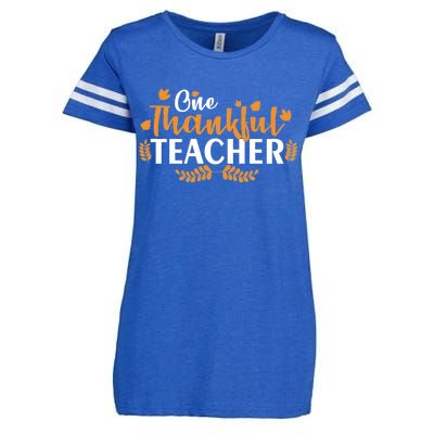 One Thankful Teacher Enza Ladies Jersey Football T-Shirt