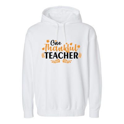 One Thankful Teacher Garment-Dyed Fleece Hoodie