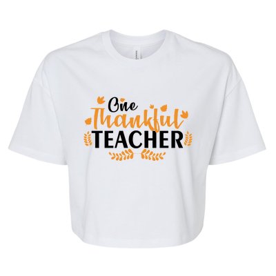 One Thankful Teacher Bella+Canvas Jersey Crop Tee