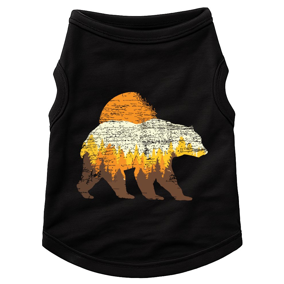 Outdoor Nature Full Moon Trees Wildlife Forest Animal Bear Doggie Tank