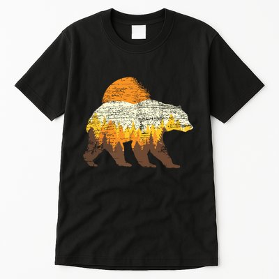 Outdoor Nature Full Moon Trees Wildlife Forest Animal Bear Tall T-Shirt