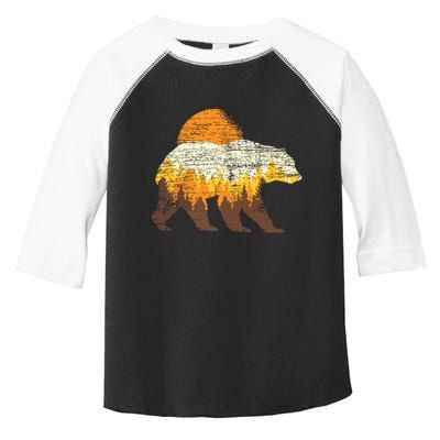 Outdoor Nature Full Moon Trees Wildlife Forest Animal Bear Toddler Fine Jersey T-Shirt