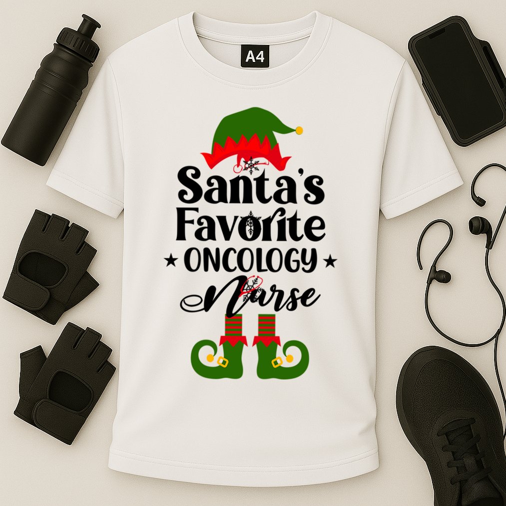 Oncology Nurse Funny Elf Christmas Santas Favorite Onc Rn Meaningful Gift Cooling Performance Crew T-Shirt