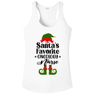 Oncology Nurse Funny Elf Christmas Santas Favorite Onc Rn Meaningful Gift Ladies PosiCharge Competitor Racerback Tank