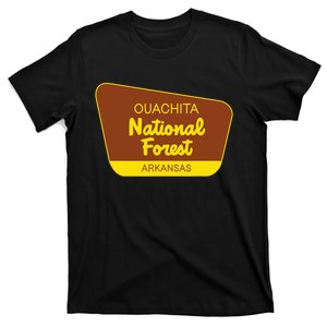 Ouachita National Forest Arkansas Retro Sign T-Shirt