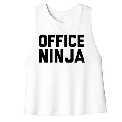 Office Ninja Funny Gift Funny Admin Professionals Day Cool Gift Women's Racerback Cropped Tank