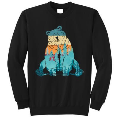 Outdoors Nature Forest Animal Wildlife Retro Brown Bear Sweatshirt