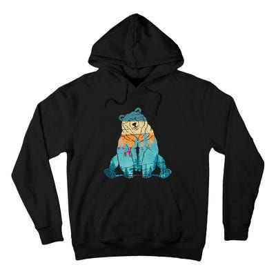 Outdoors Nature Forest Animal Wildlife Retro Brown Bear Tall Hoodie