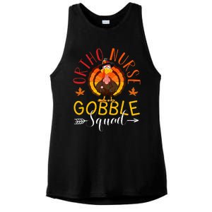 Ortho Nurse Gobble Squad Nurse Thanksgiving Turkey Day Ladies PosiCharge Tri-Blend Wicking Tank