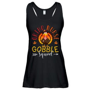 Ortho Nurse Gobble Squad Nurse Thanksgiving Turkey Day Ladies Essential Flowy Tank